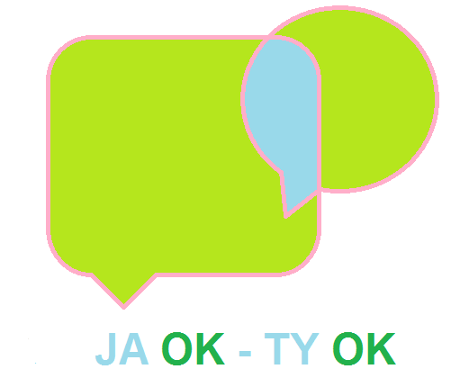 Perspektywy_logo Logo projektu Perspektywy z napisami: Ja ok - Ty ok.