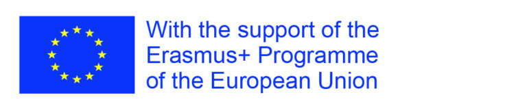 Logo programu Erasmus+ z napisem: With the support of the Erasmus+ Program of the European Union